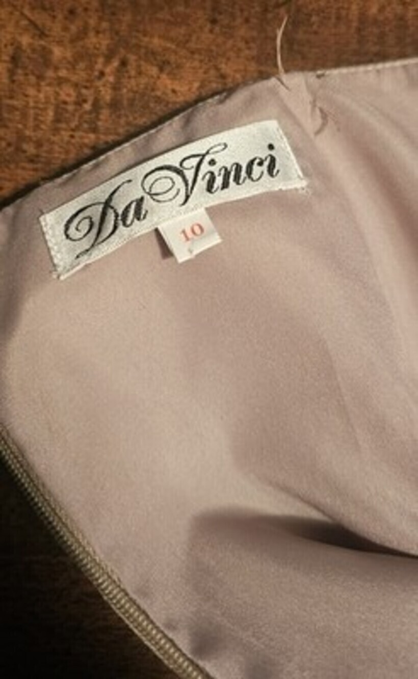 DaVinci Strapless Bandea Cocktail Formal Knee Length Dress Sz 10 Cafe Chocolate - Picture 13 of 13